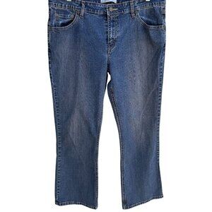 Levis Signature Womens Stretch Low Rise Bootcut Medium Wash Blue Denim Jeans 14S